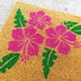 Hand Drawn Hibiscus Print Door Mat