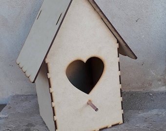 Bird House Digital File Laser Cut