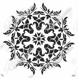 Stencil 193 Mandala Floral Design digital download