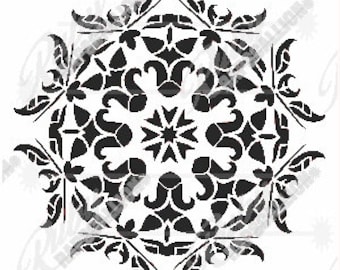 Stencil 193 Mandala Floral Design digital download