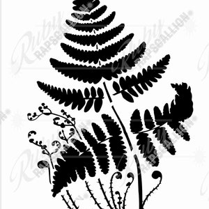 Stencil 311 Fern and Root Design Digital Download