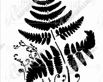 Stencil 311 Fern and Root Design Digital Download