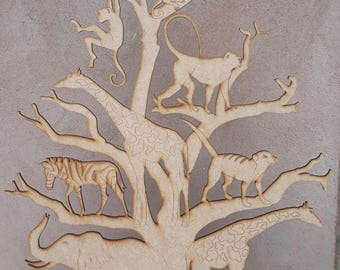 African Animal Christmas Tree