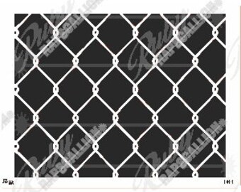 Stencil 164 Wire Fence in Negative Design Digital Download