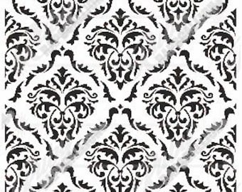 Stencil 171 Damask Repeat Pattern digital download