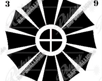 Stencil 114 Clock Face with Windmill