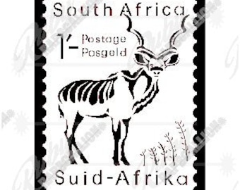 Stencil 258 Antique SA Stamp Design Digital Download