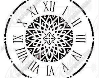 Stencil 110 Clock Face with Geometric Design digital download