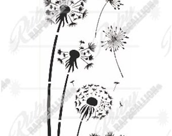 Stencil 140 Dandelion digital download