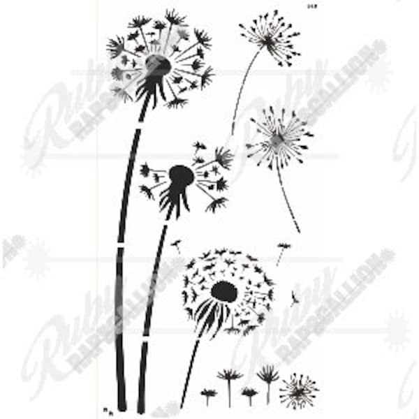 Dandelion Stencil - Etsy Australia
