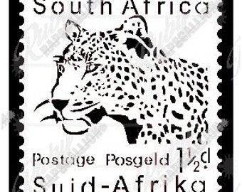 Stencil 260 Antique SA Stamp with Leopard Design Digital Download