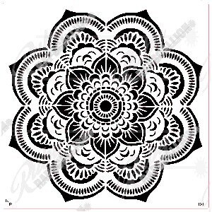 Stencil 191 Mandala Floral Design digital download