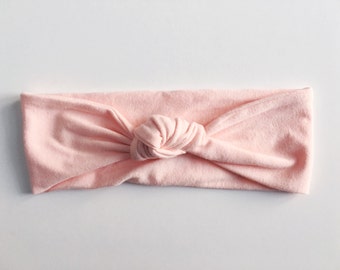 Light Pink Top Knot Headband - Knotted Headband - Baby Turban - Baby Gift - Toddler Headband - Macie and Me - Adult Headband