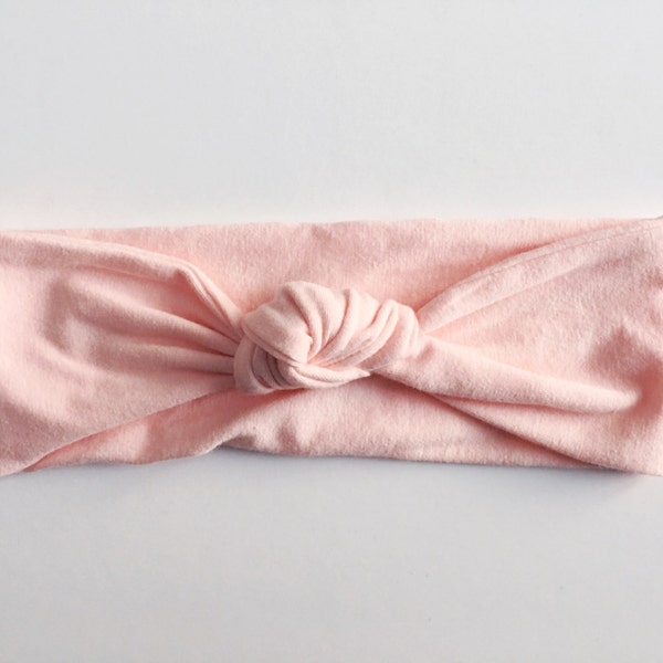 Light Pink Top Knot Headband - Knotted Headband - Baby Turban - Baby Gift - Toddler Headband - Macie and Me - Adult Headband