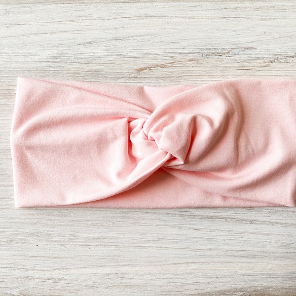 Twist Headband - Women’s Headband - Yoga Headband - Soft Women’s Headband-Nurse Headband-Baby Headband - Girls Headband - Light Pink Twist