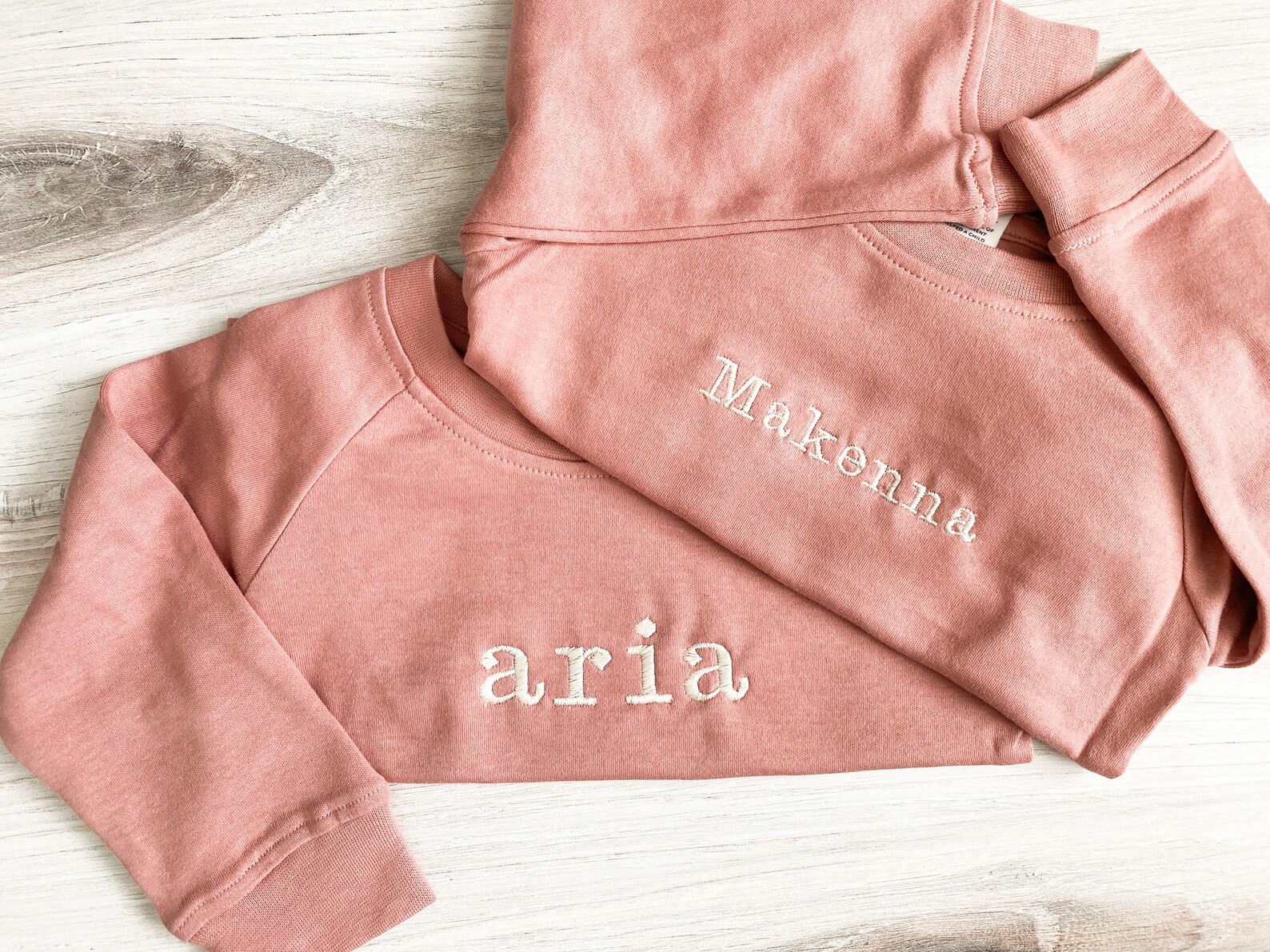 Rose Custom Name Embroidered Crewneck Embroidered Shirt Etsy