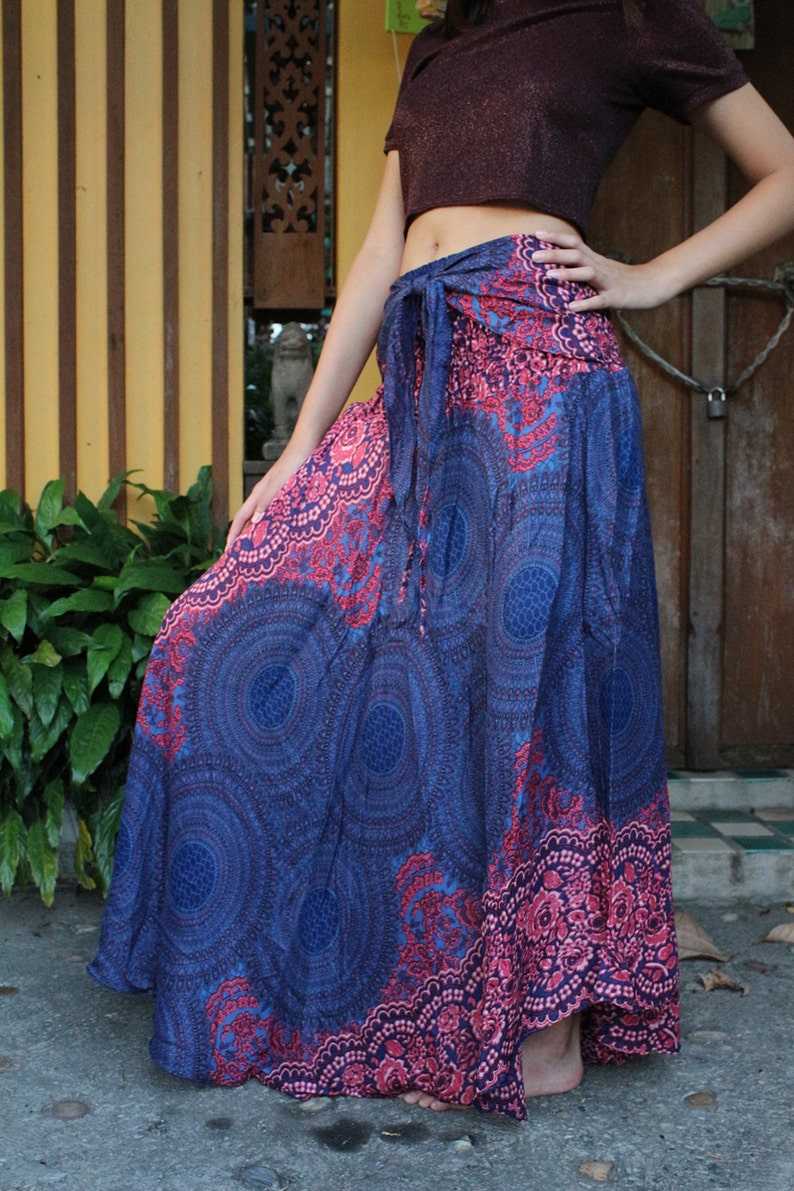 Breezy Boho Maxi Skirt Bohemian Clothing Gypsystyle Boho Chic Etsy