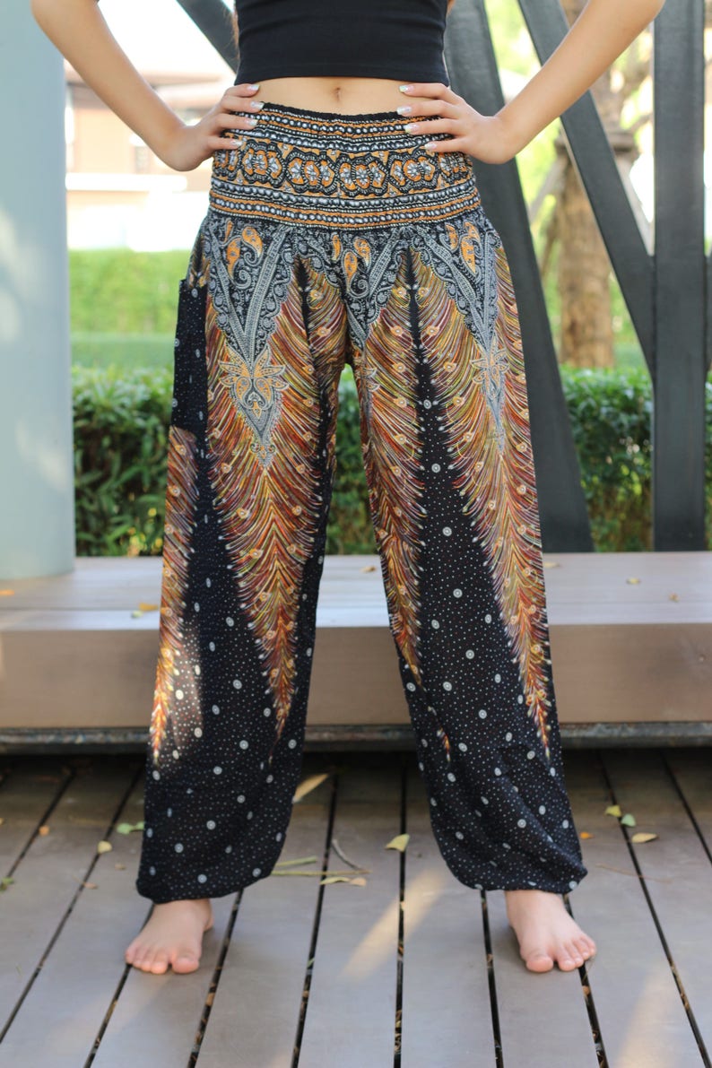 Unisex Harem Broek Hippie Broek Yoga Broek Hippie Kleding Etsy Nederland