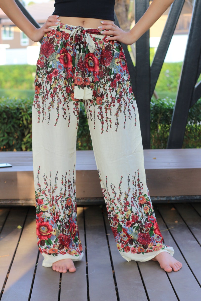 Womens Wide Leg Palazzo Pants Boho Clothing Bohochic Gypsy - Etsy