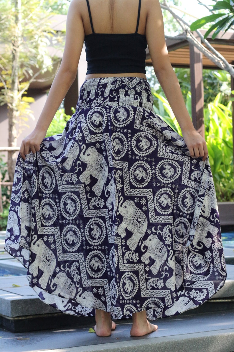 maxi bohemian skirt