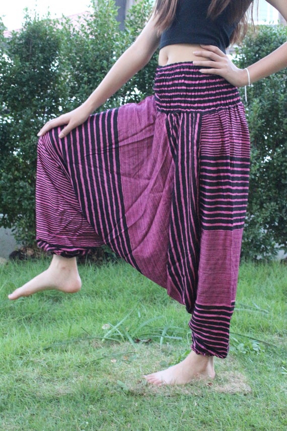 Womens Harem Pants Hippie Pants Drop Crotch Baggy Pants Boho | Etsy