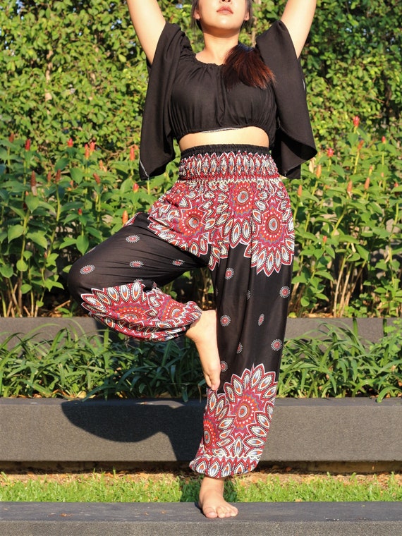 African Art Tribal Print Womens Yoga Harem Pants