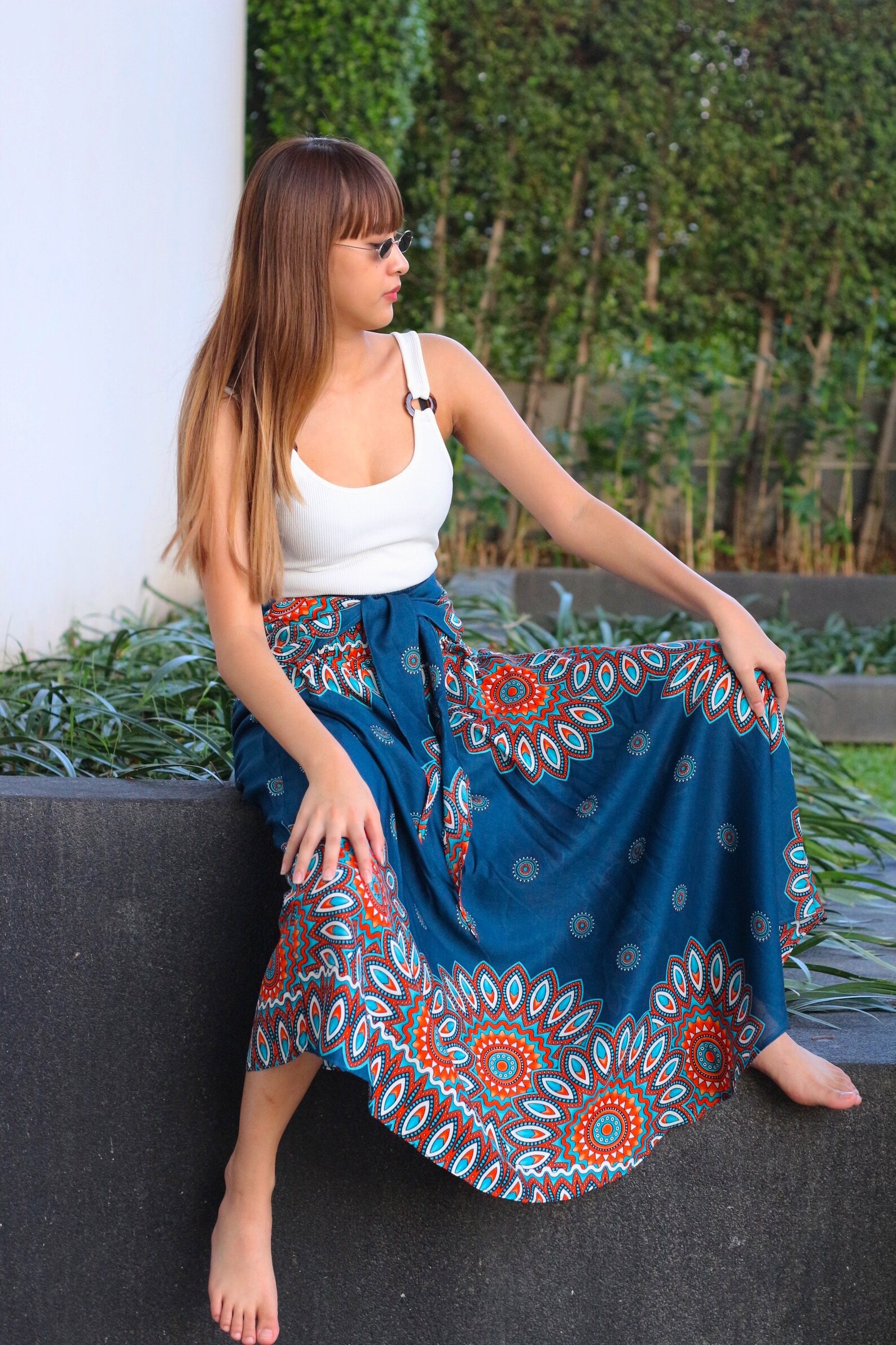 XL2XL Plus Size Bohemian Skirt Gypsy Hippie Clothing Maxi Etsy