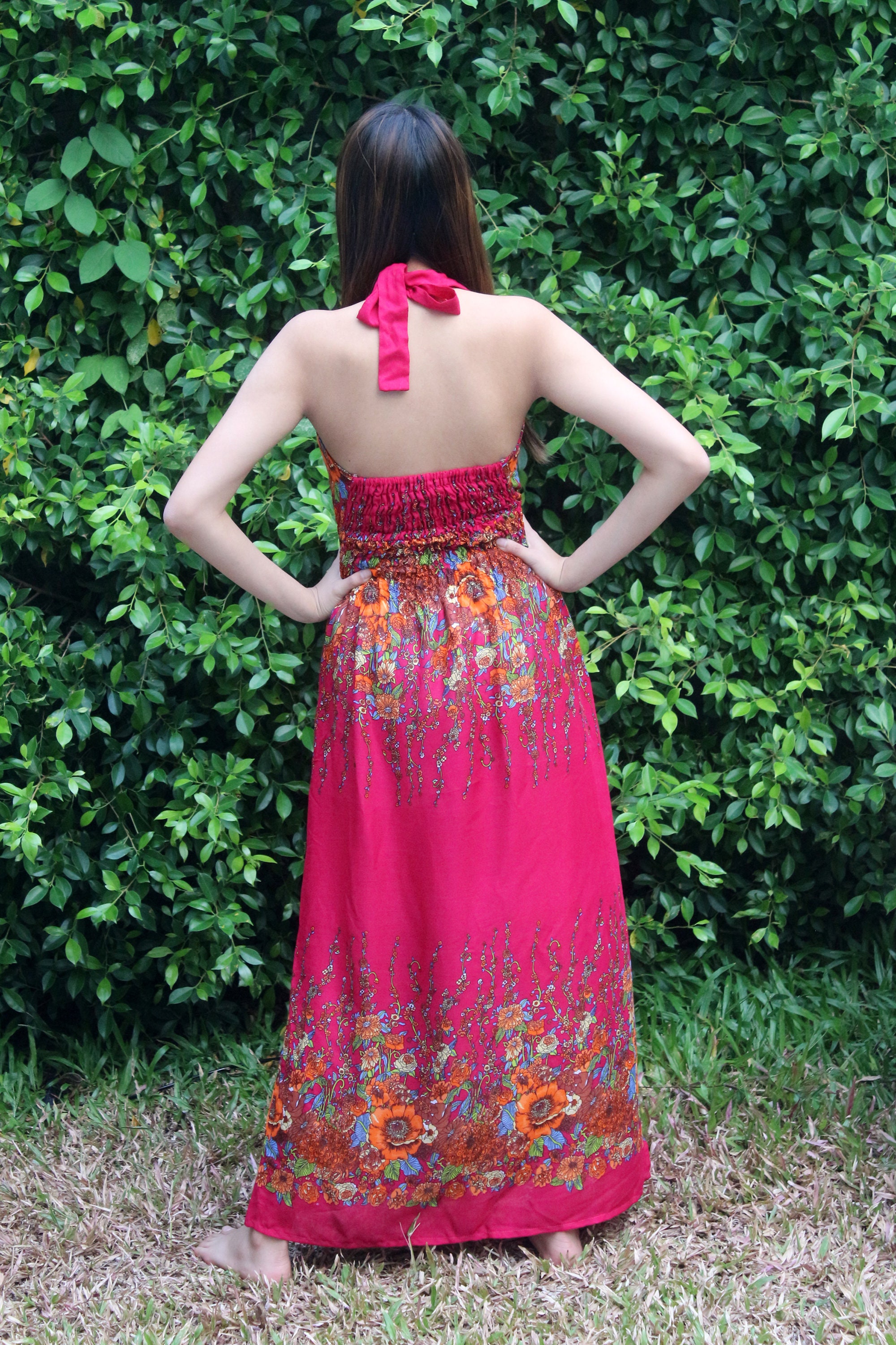 Floral Maxi Dress Boho Dress Hippie Beach Dress Womens Boho | Etsy