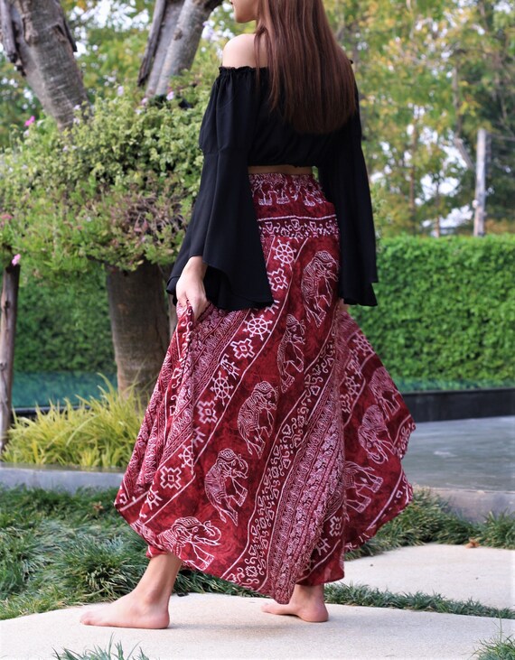 boho skirts xl