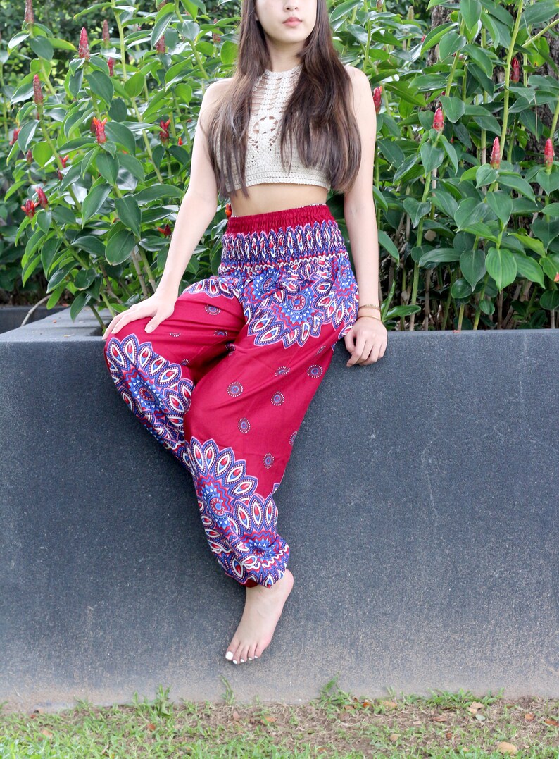Womens Harem Pants Hippie Pants Boho Pants Boho Clothing Etsy