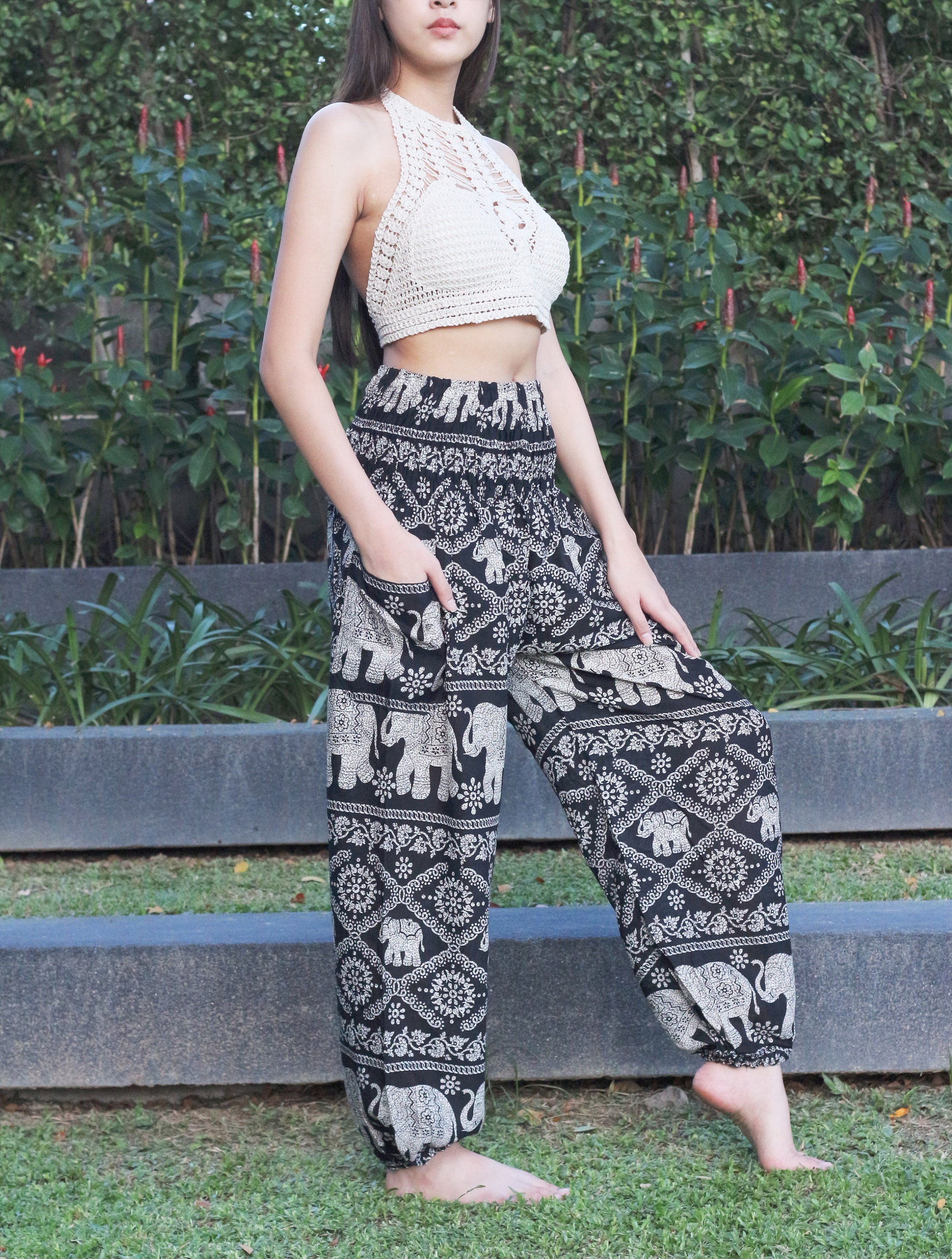 2XL-3XL Plus Size Harem Pants Yoga 