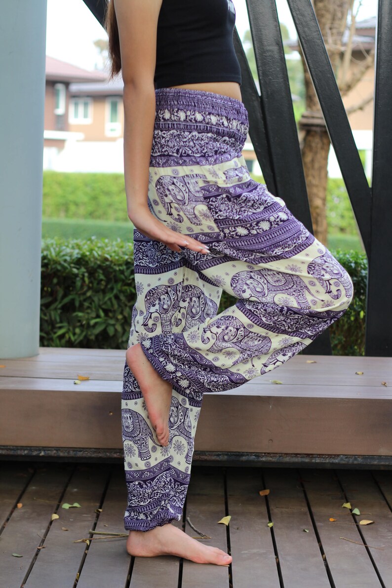 Elephant Bohemian Pants Lounge Pants Yoga Pants Boho Pants Etsy