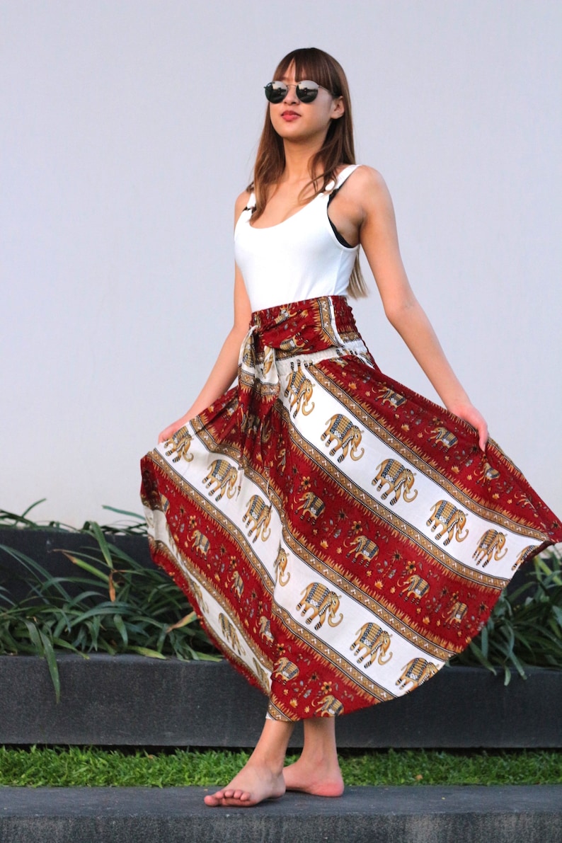 Plus Size Breezy Boho Maxi Skirt Bohemian Clothing Gypsy Skirt Etsy