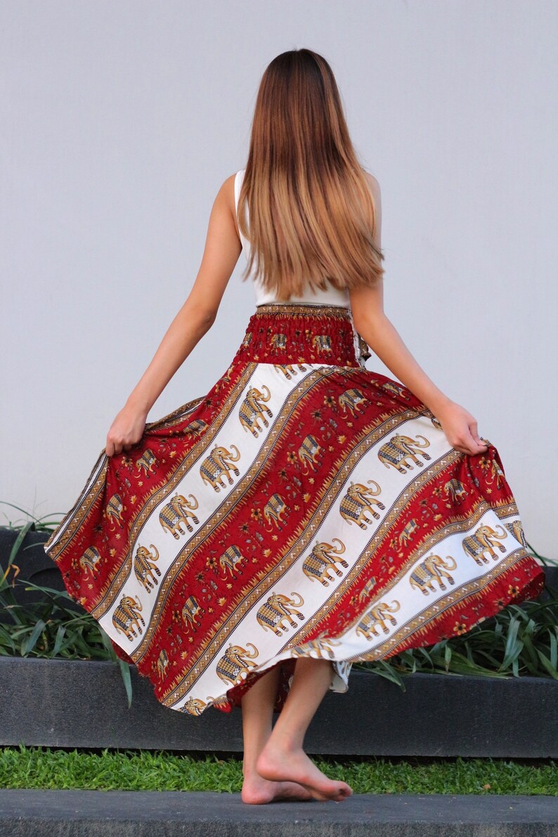 Plus Size Breezy Boho Maxi Skirt Bohemian Clothing Gypsy Skirt Etsy