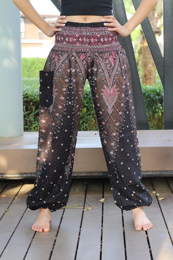 black hippie pants