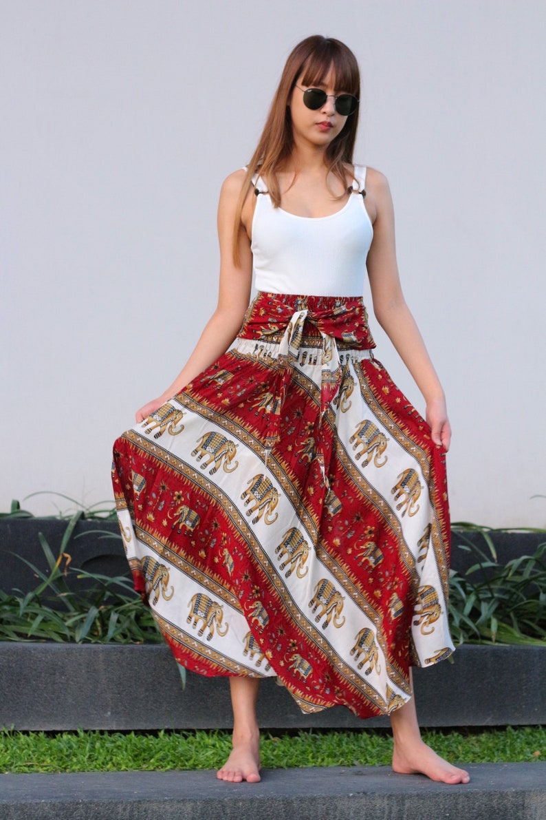 Plus Size Breezy Boho Maxi Skirt Bohemian Clothing Gypsy Skirt Etsy