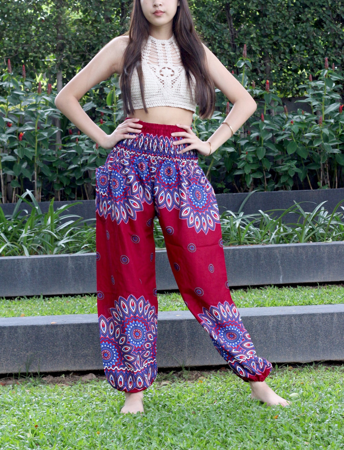 Womens Harem Pants Hippie Pants Boho Pants Boho Clothing Etsy