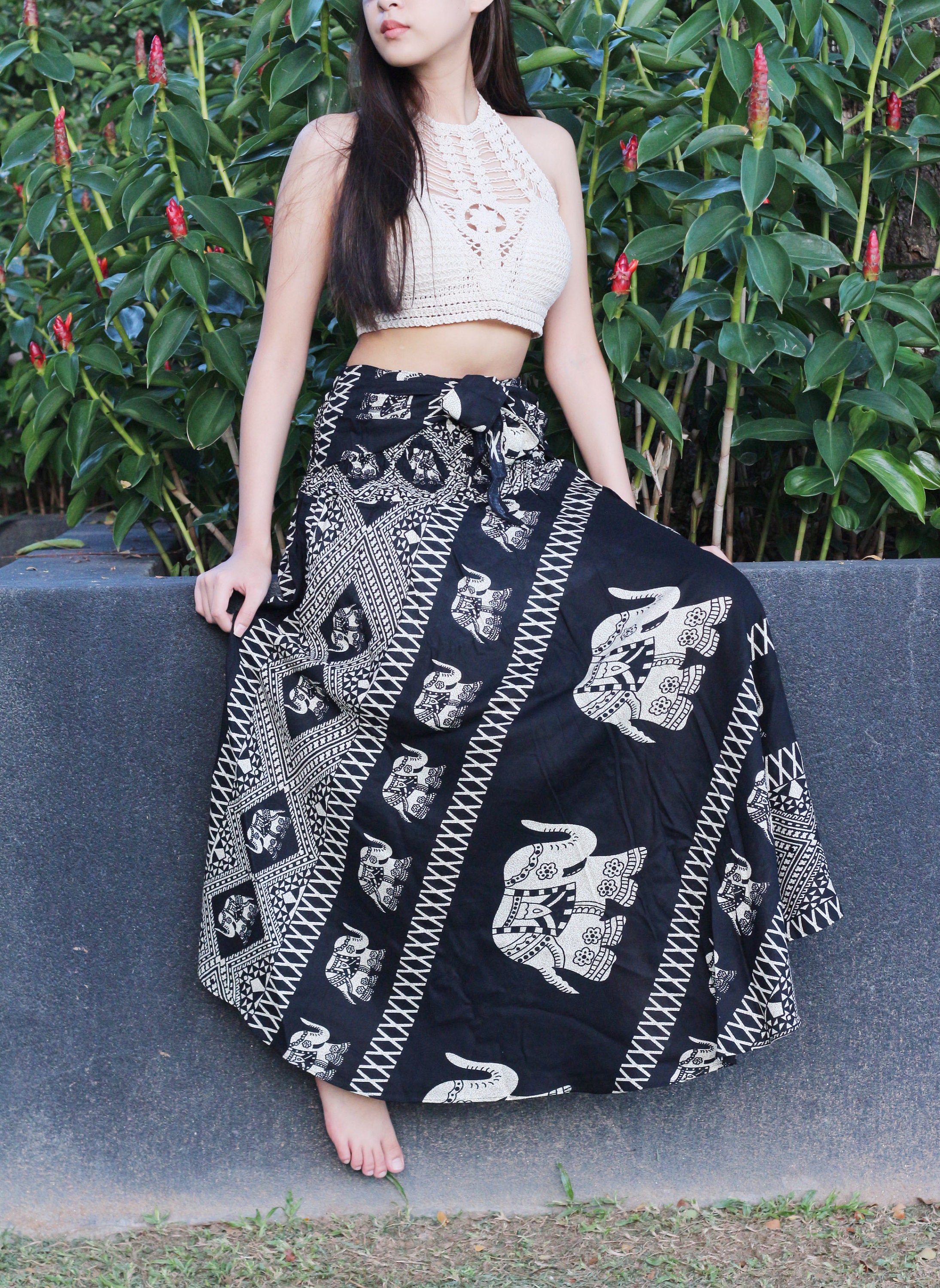 Gypsy Skirt Maxi Skirt Long Skirt Beach Wear Floor Length Etsy