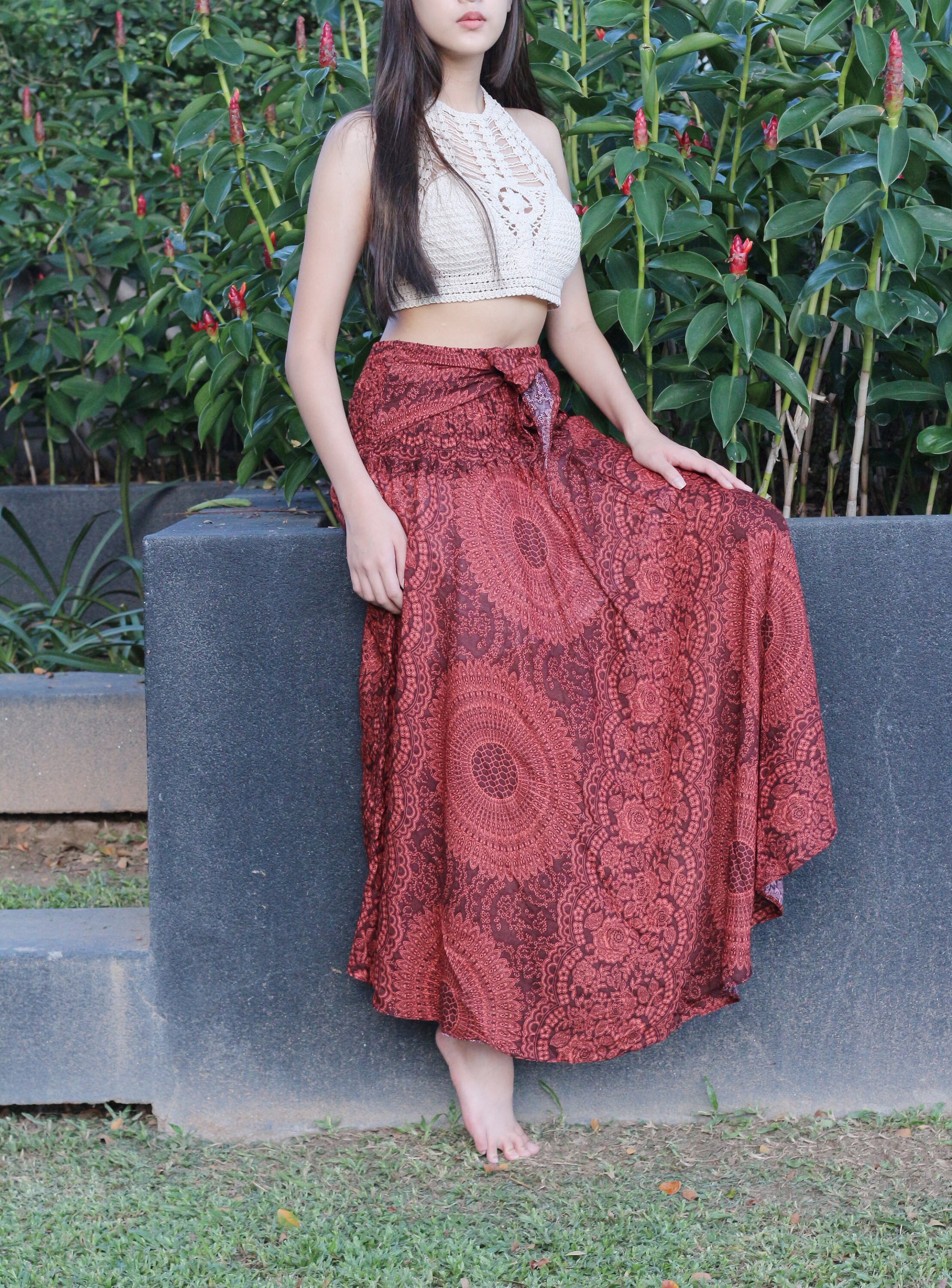 XL-2XL Plus Size Breezy Full Flare Skirt Boho Long Skirt Women | Etsy