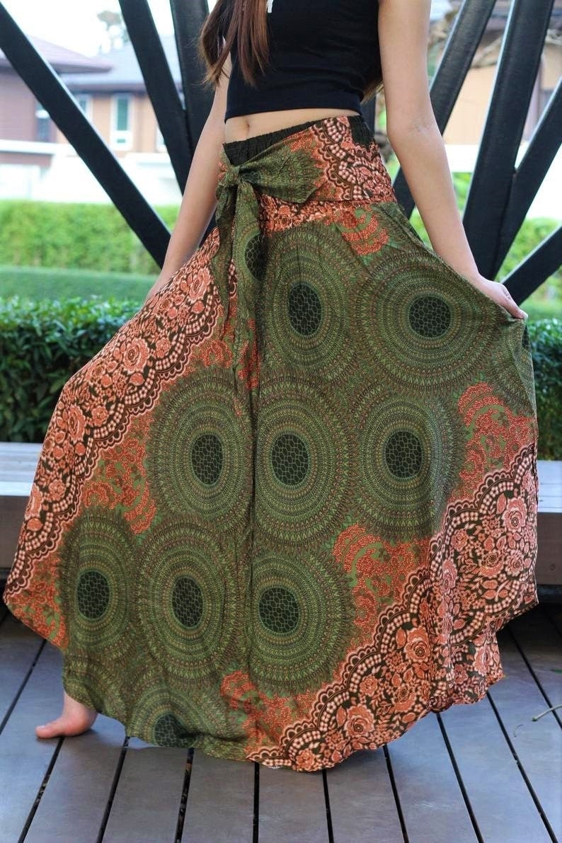 Breezy Boho Maxi Skirt Bohemian Clothing Gypsy Skirt Boho Chic Etsy