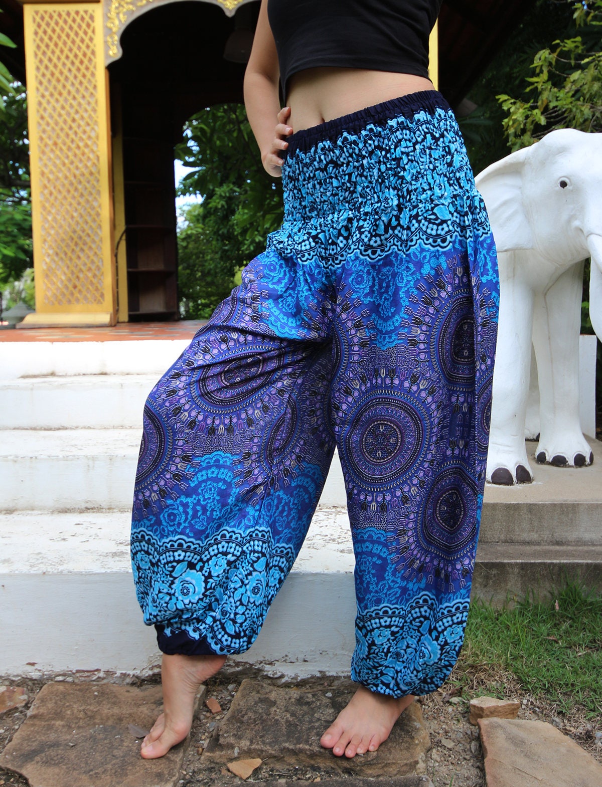 2XL-3XL Plus Size Harem Pants Yoga 