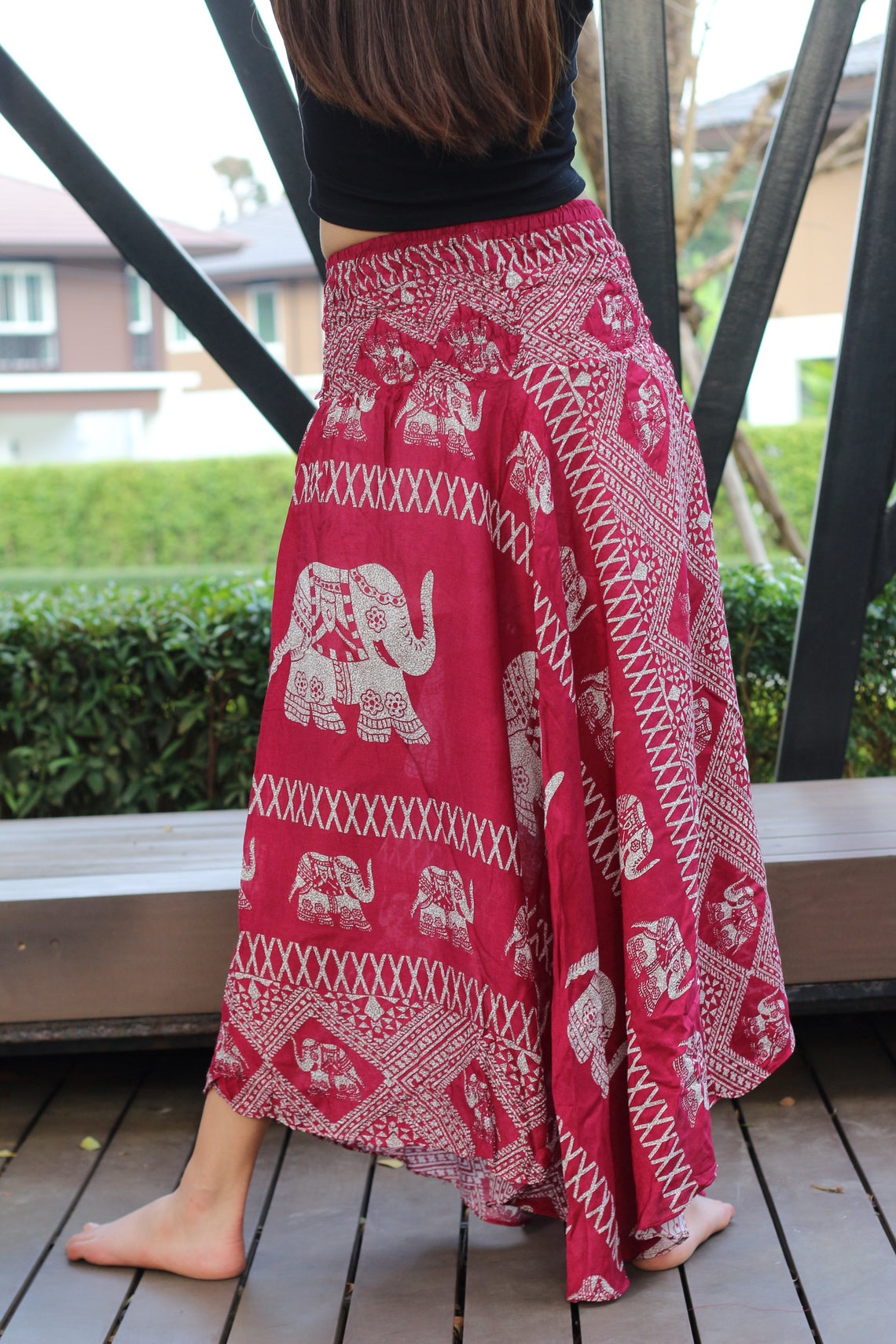 2XL3XL Bohemian Womens Maxi Skirt Boho Long Skirt Gypsy Style Etsy