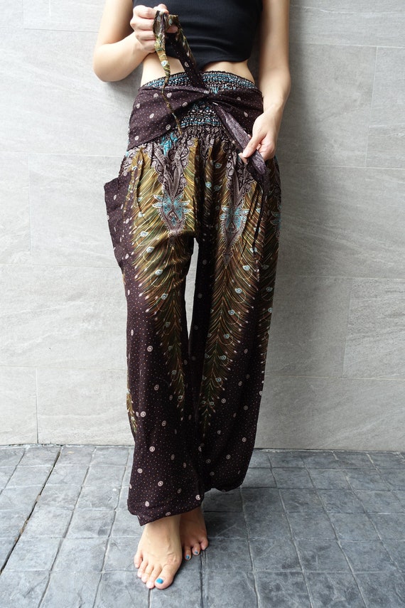 Mujer Harem pantalones Hippie Pantalones Boho Pantalones Boho | Etsy España