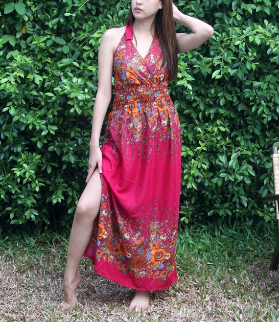 Floral Maxi Dress Boho Dress Hippie 