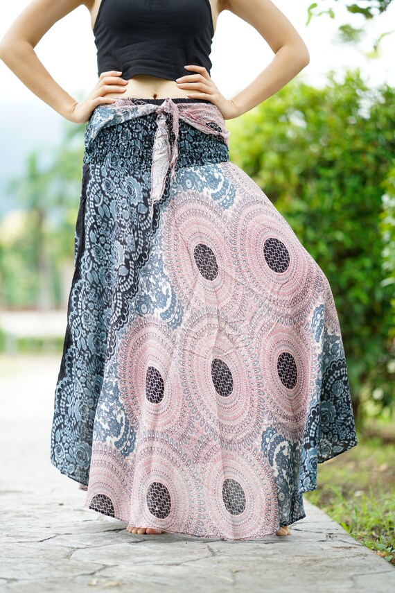 maxi bohemian skirt
