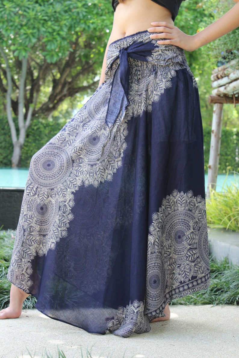 Lai Thai Long Skirt Bohemian Maxi Skirt Bohemian Skirt Bow Tie Etsy
