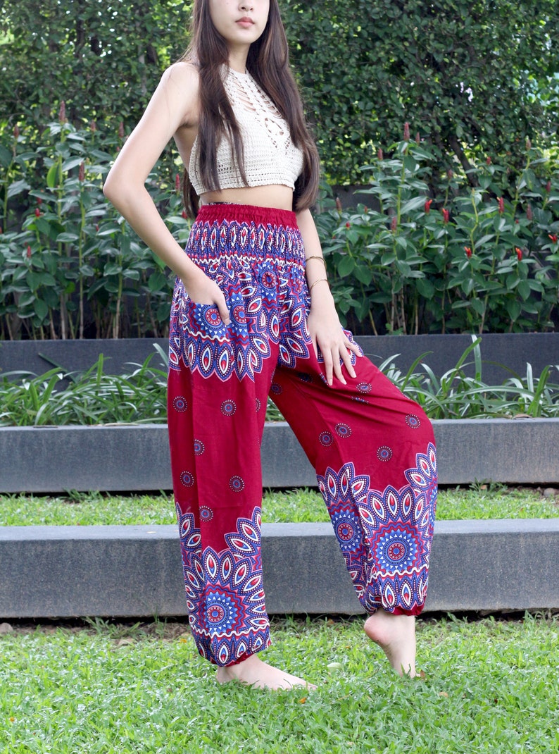 Womens Harem Pants Hippie Pants Boho Pants Boho Clothing Etsy