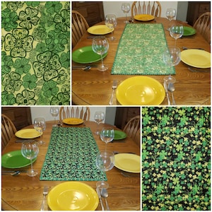 St. Patrick&#39;s Day table runner #3 - reversible