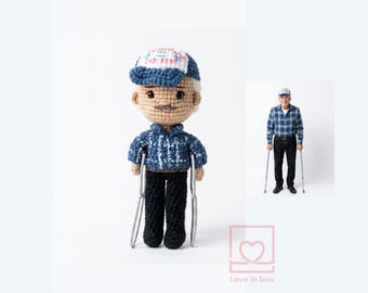 Custom Crochet Doll from Photo, Look A Like Doll, Custom Portrait Doll, Mother's Day Special Gift, Mini Me Amigurumi Doll, Picture Doll
