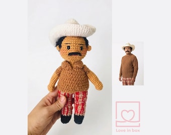 Custom Crochet Memorial Doll from Photo, Personalized Angel Doll Keepsake, Custom Portrait Doll In Loving Memory, Loss of Loved One Gift